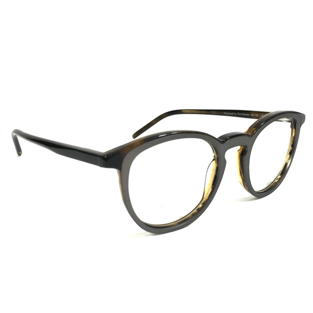 Tom Davies Eyeglasses Frames TD745 Col. 2220 Brown Tortoise Matte Gray 48-20-140